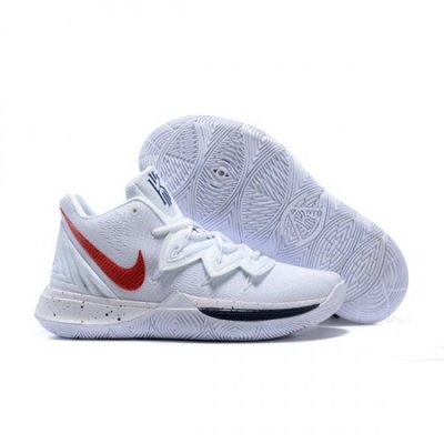 Nike Erkek Kyrie 5 Beyaz / Kırmızı / Lacivert Mavi Basketbol Ayakkabısı Türkiye - LM341V9A